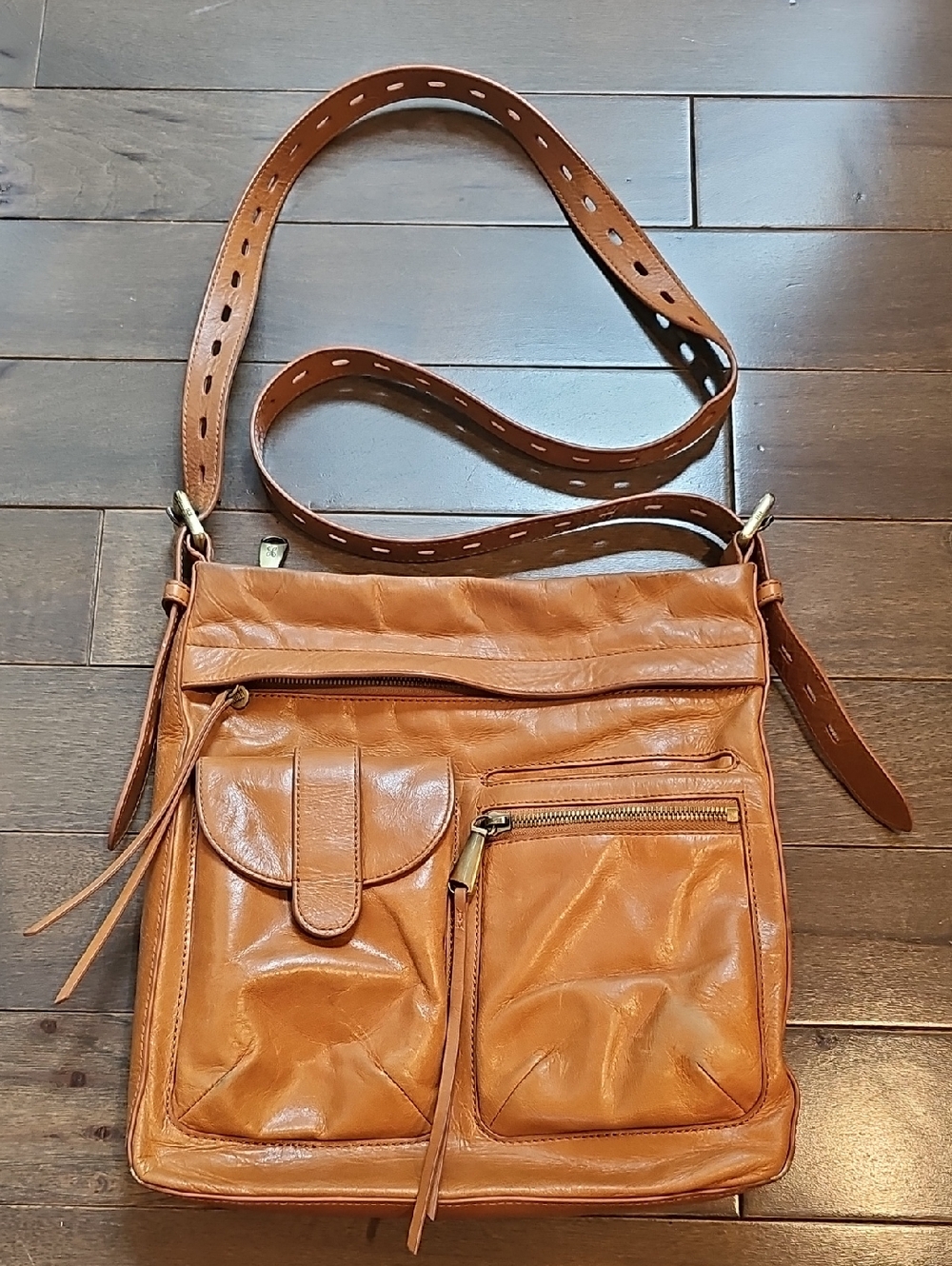 HOBO Tan Leather Crossbody Bag